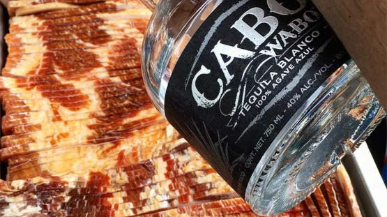 Tequila infused bacon candy