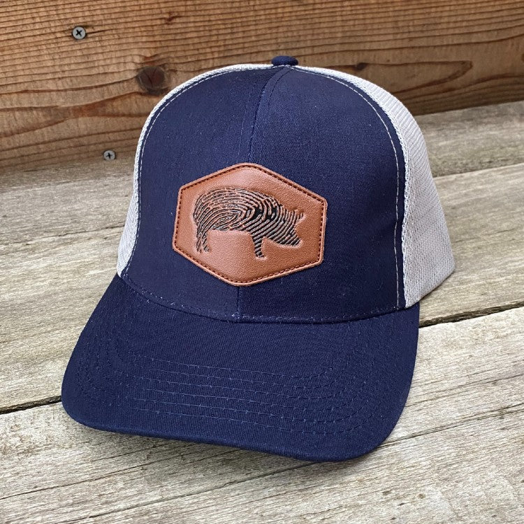 Burnt Finger BBQ Patch Hat, blue