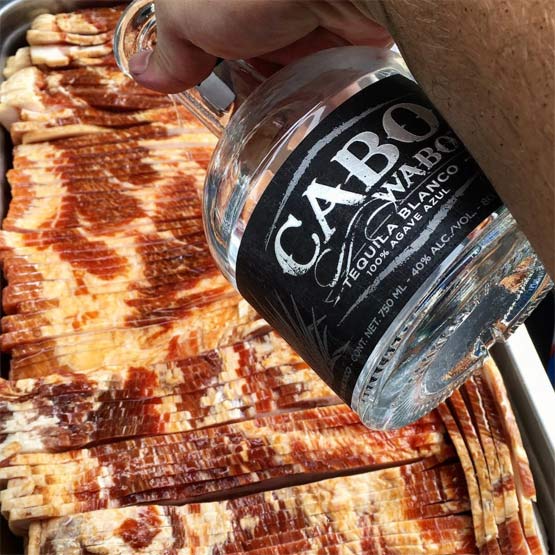 Tequila infused bacon candy