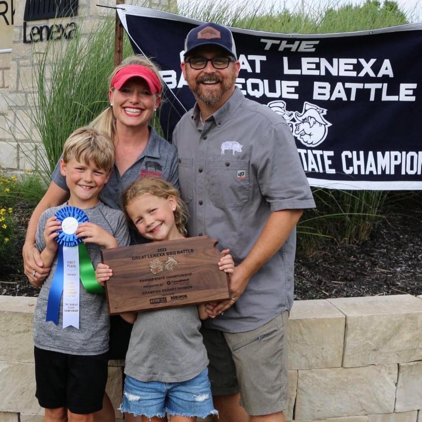 1st place trophy at Great Lenexa BBQ Battle