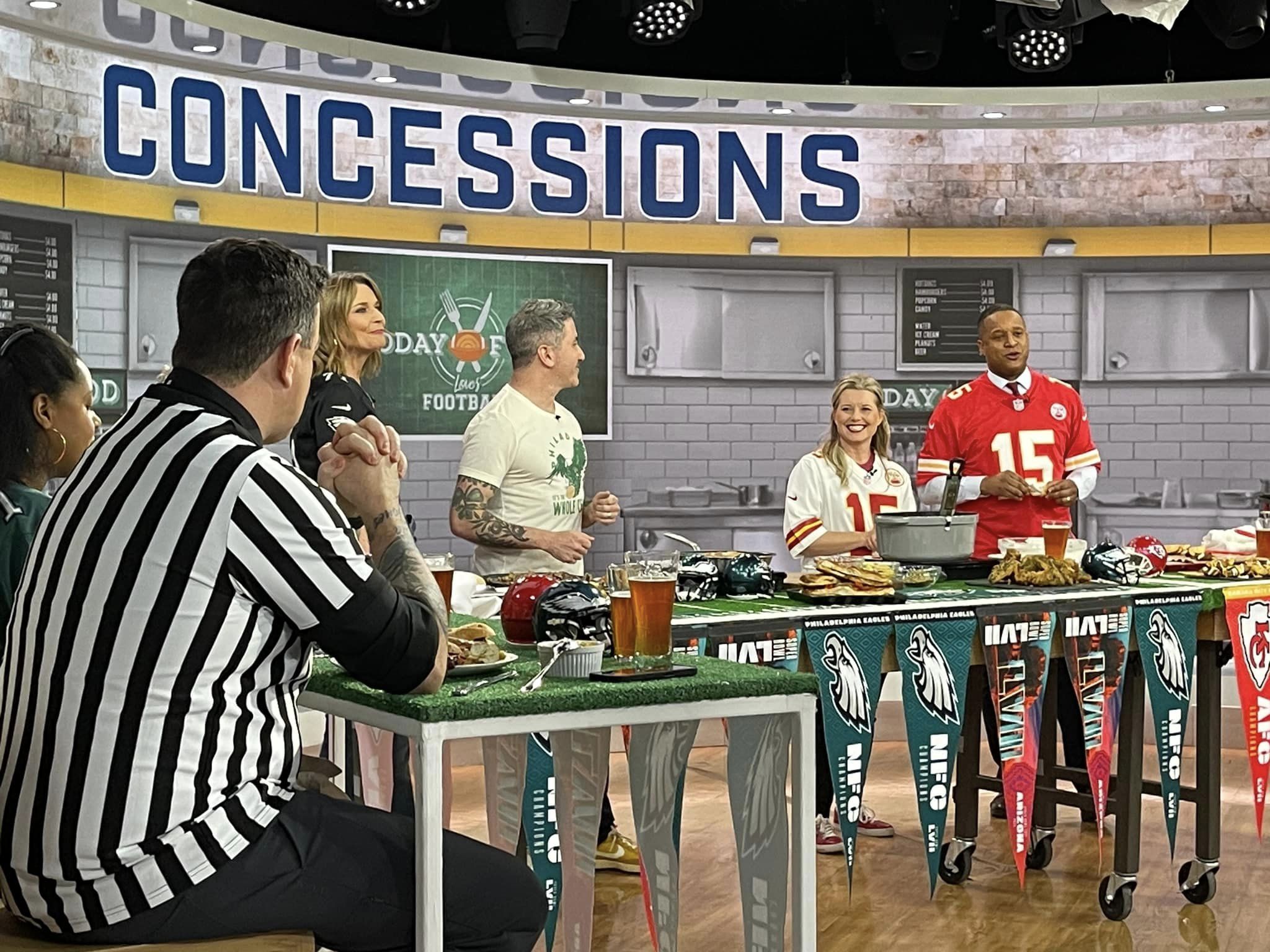 Megan Day on the TODAY Show promoting the Super Bowl